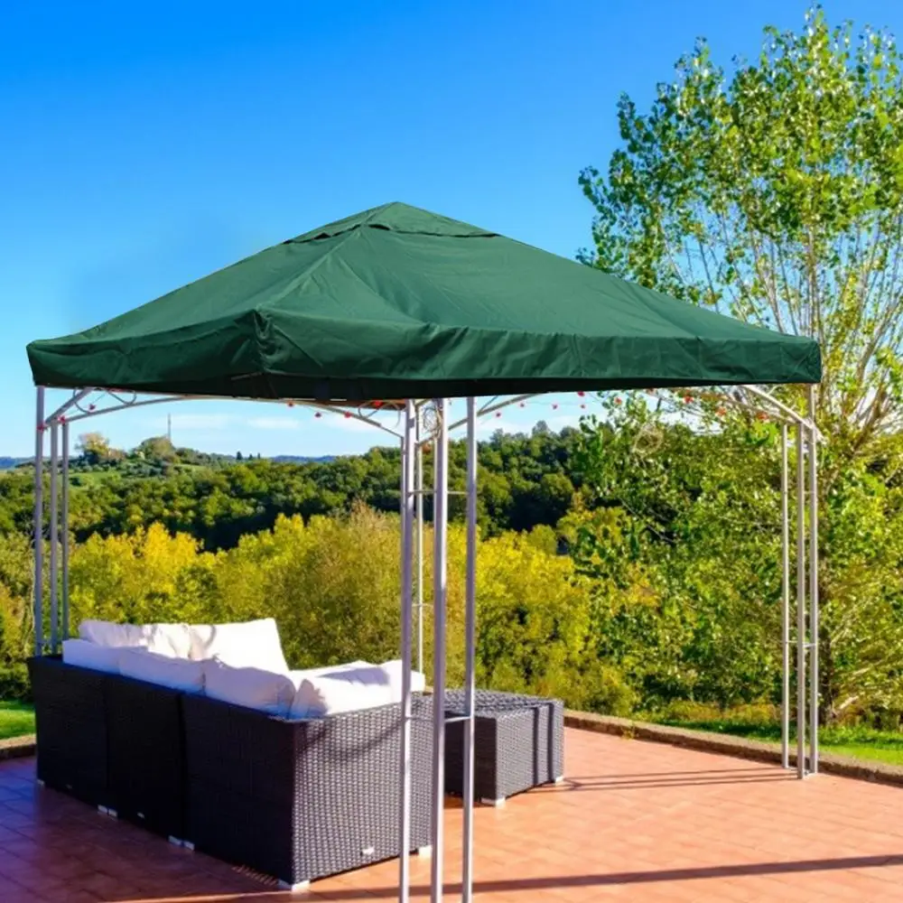 3*3m Double Layer Outdoor Tent Top Cover Patio Gazebo Top Cover Replacement Cover For Outdoor Yard Camping Hiking