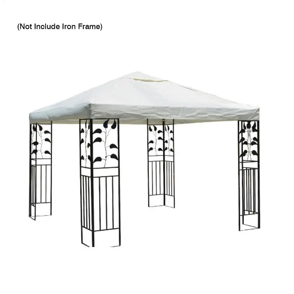 3*3m Double Layer Outdoor Tent Top Cover Patio Gazebo Top Cover Replacement Cover For Outdoor Yard Camping Hiking