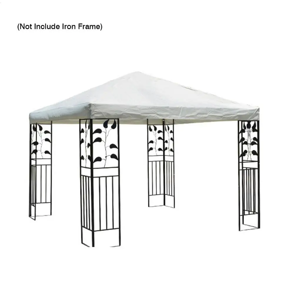 3*3m Double Layer Outdoor Tent Top Cover Patio Gazebo Top Cover Replacement Cover For Outdoor Yard Camping Hiking