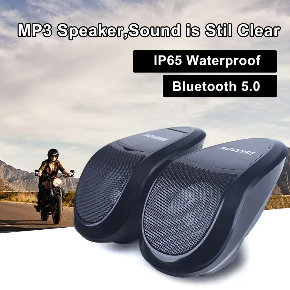 12V Portable B luetooth Speaker For Motorcycle Wireless Bicycle Speaker With Loud Sound B luetooth 5.0 Waterproof Outdoor Speake