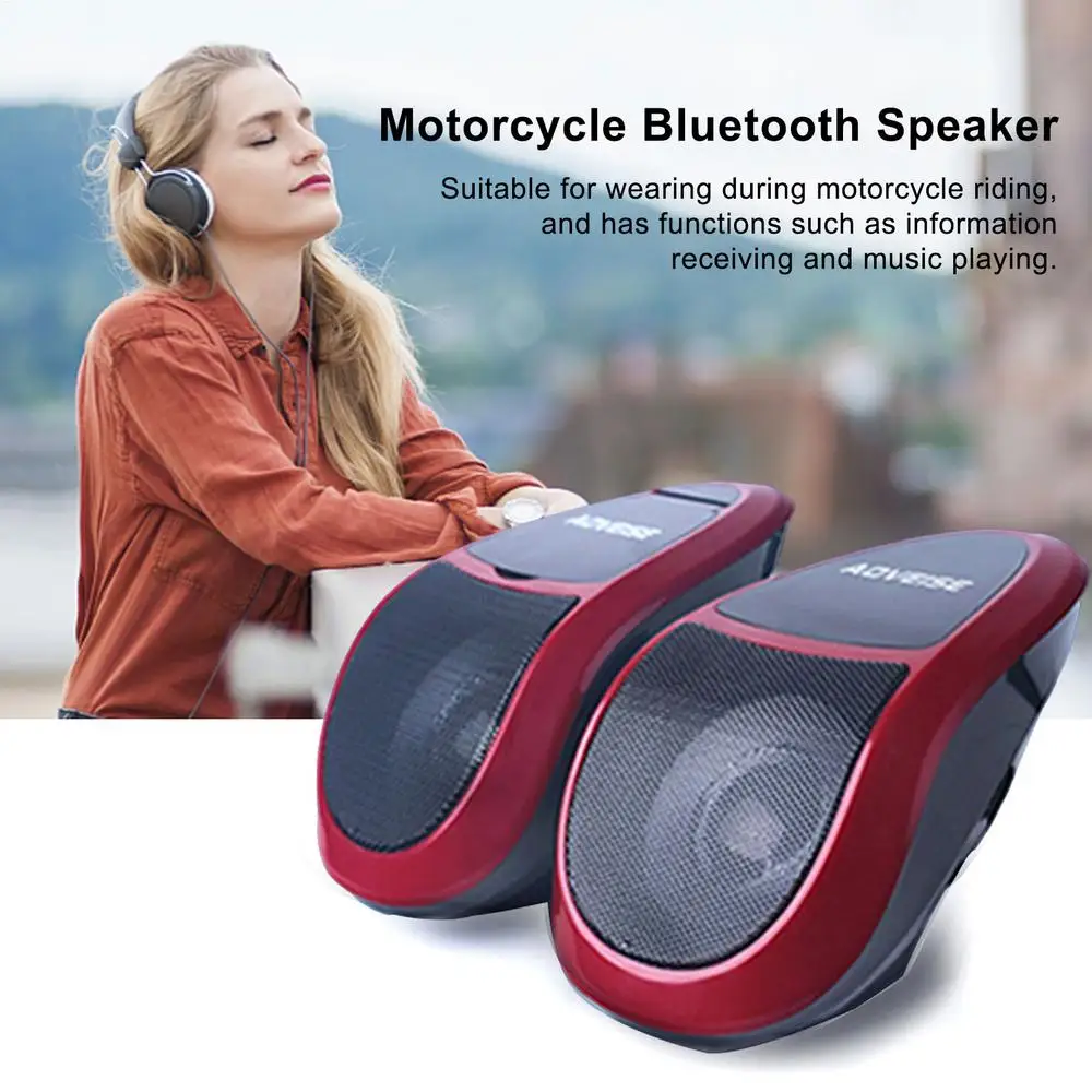12V Portable B luetooth Speaker For Motorcycle Wireless Bicycle Speaker With Loud Sound B luetooth 5.0 Waterproof Outdoor Speake