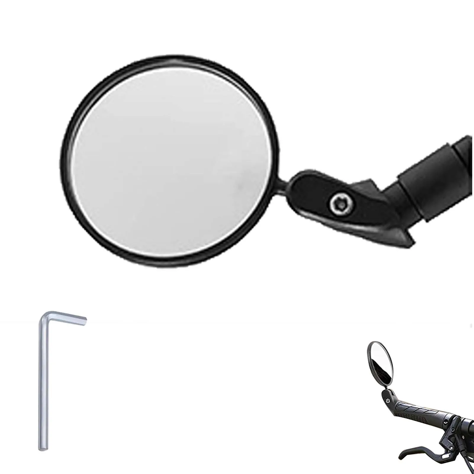 Bike Rearview Mirror 360 Degree Adjustable Bicycle Handlebar Mirror Cycling Rear View Mirrors With Hexagon Wrench Bike Accessory