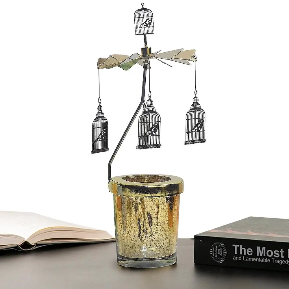 Carousel Aromatherapy Candle Revolving Scenic Lantern Candlestick Tray Girl Dream Dreamcatcher Fragrance Candlestick Decor
