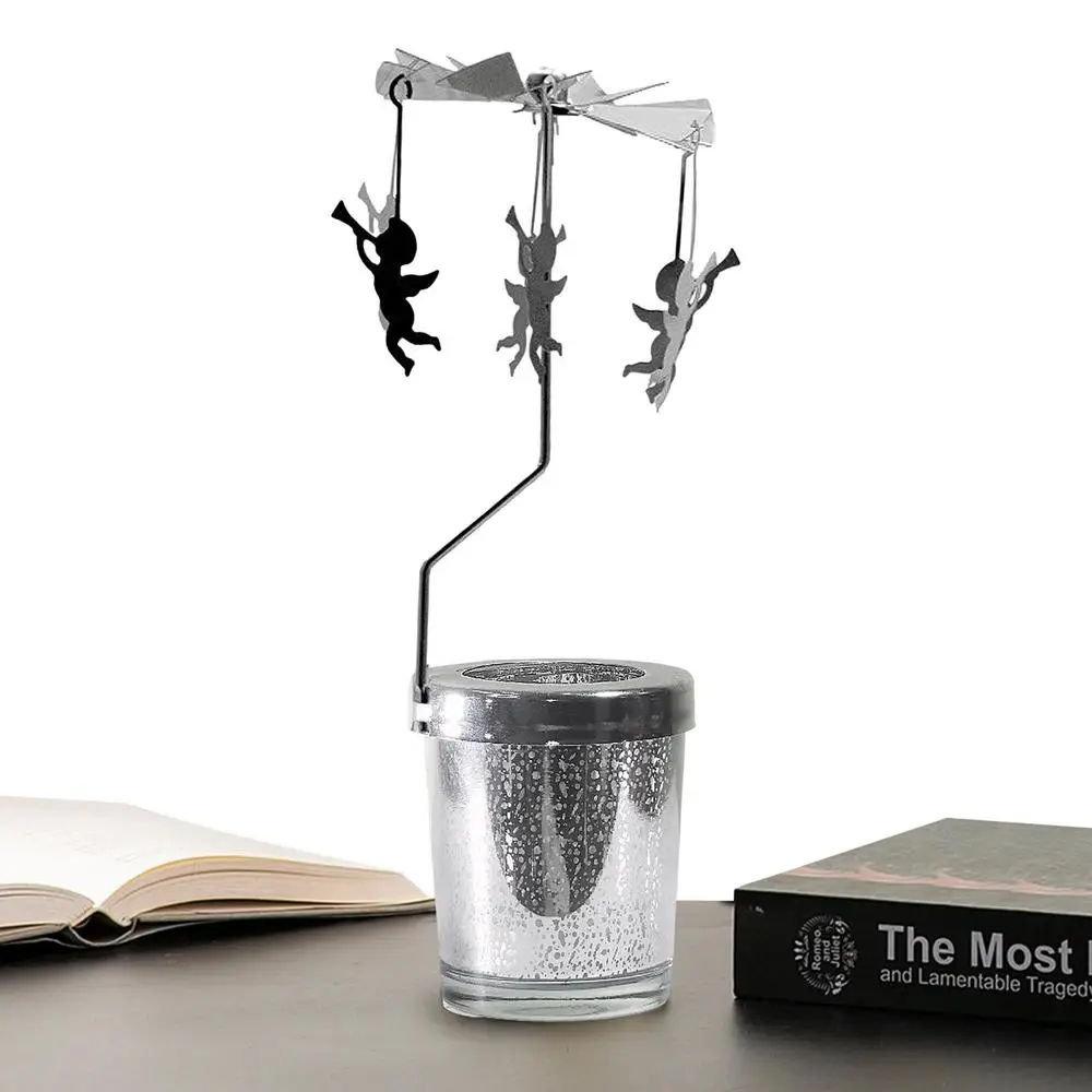 Carousel Aromatherapy Candle Revolving Scenic Lantern Candlestick Tray Girl Dream Dreamcatcher Fragrance Candlestick Decor