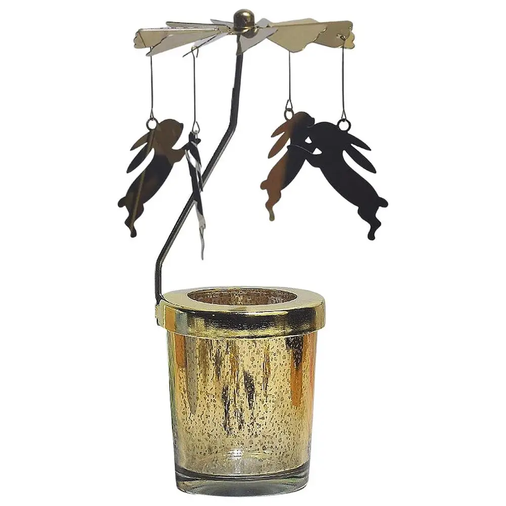 Carousel Aromatherapy Candle Revolving Scenic Lantern Candlestick Tray Girl Dream Dreamcatcher Fragrance Candlestick Decor