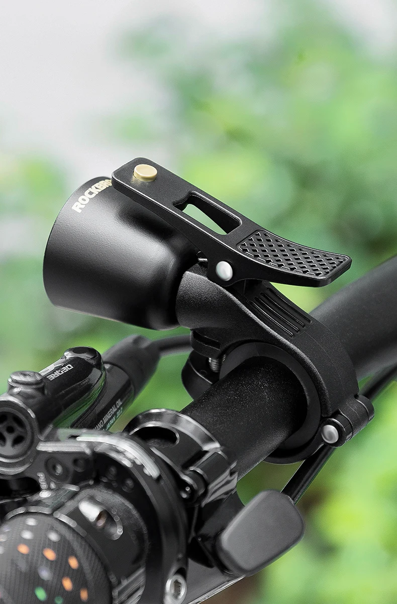 ROCKBROS Bicycle Bell Lightweight Copper Alloy Horn Safety Warning Ring Bell 100db Crisp Sound Ring MTB Road Bike Accessories