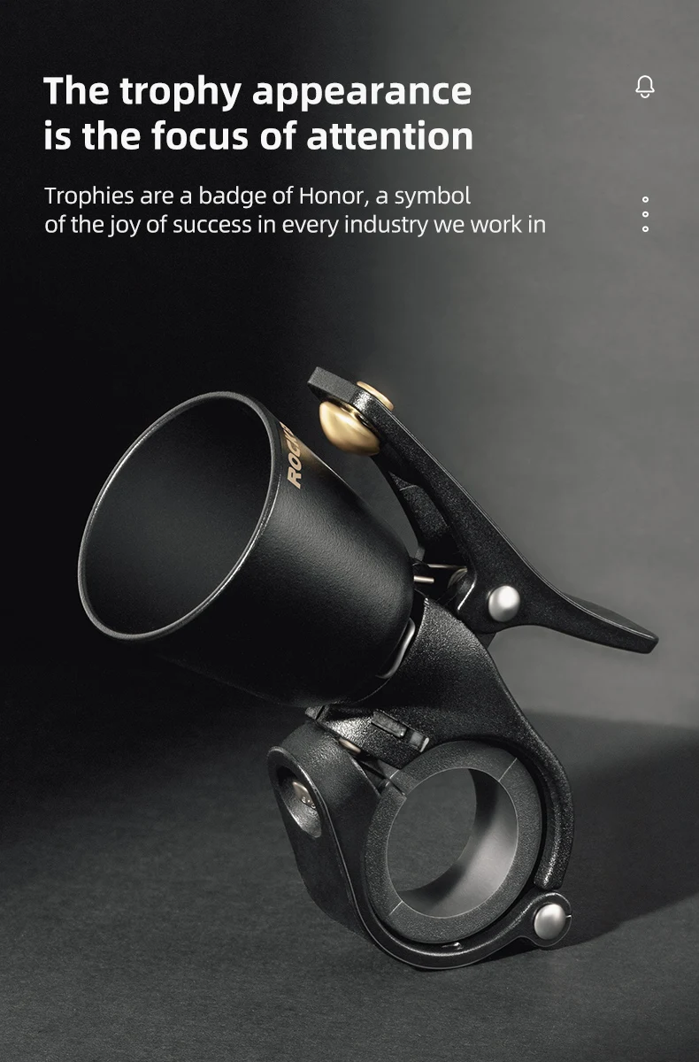 ROCKBROS Bicycle Bell Lightweight Copper Alloy Horn Safety Warning Ring Bell 100db Crisp Sound Ring MTB Road Bike Accessories
