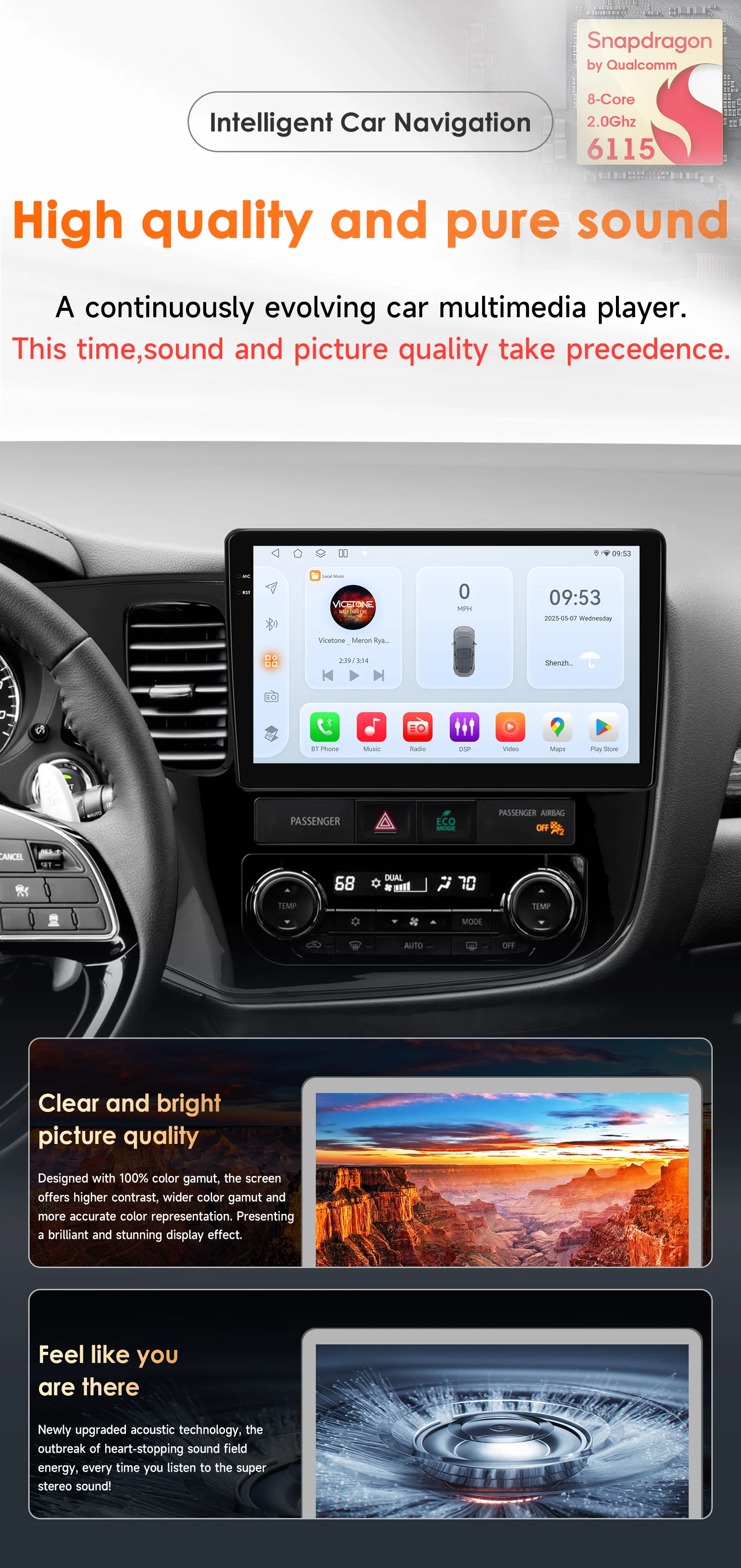 6115 Android 12 Autoradio dsp Carplay For Mitsubishi Outlander 3 GF0W GG0W 2012-2018 Multimedia Video Player GPS Stereo 2din 4G