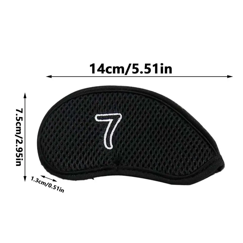 10pcs Golf Head Covers Golf Iron Headcover 3 4 5 6 7 8 9 S A P Golf Putter Club Headcovers Protector Golf Accessories Supplies