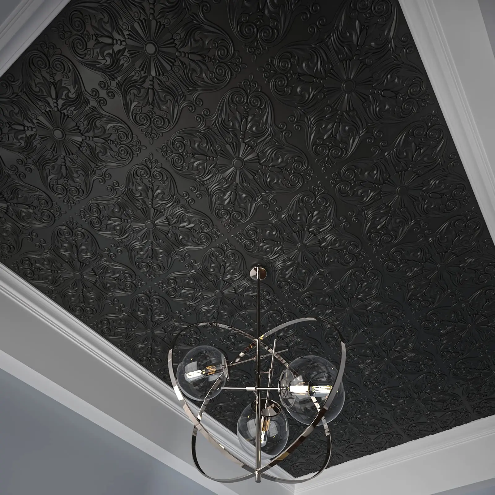 Art3d Drop Ceiling Tiles 24x24 in White (12-Pack, 48 Sq.ft), Wainscoting Panels Glue Up 2x2