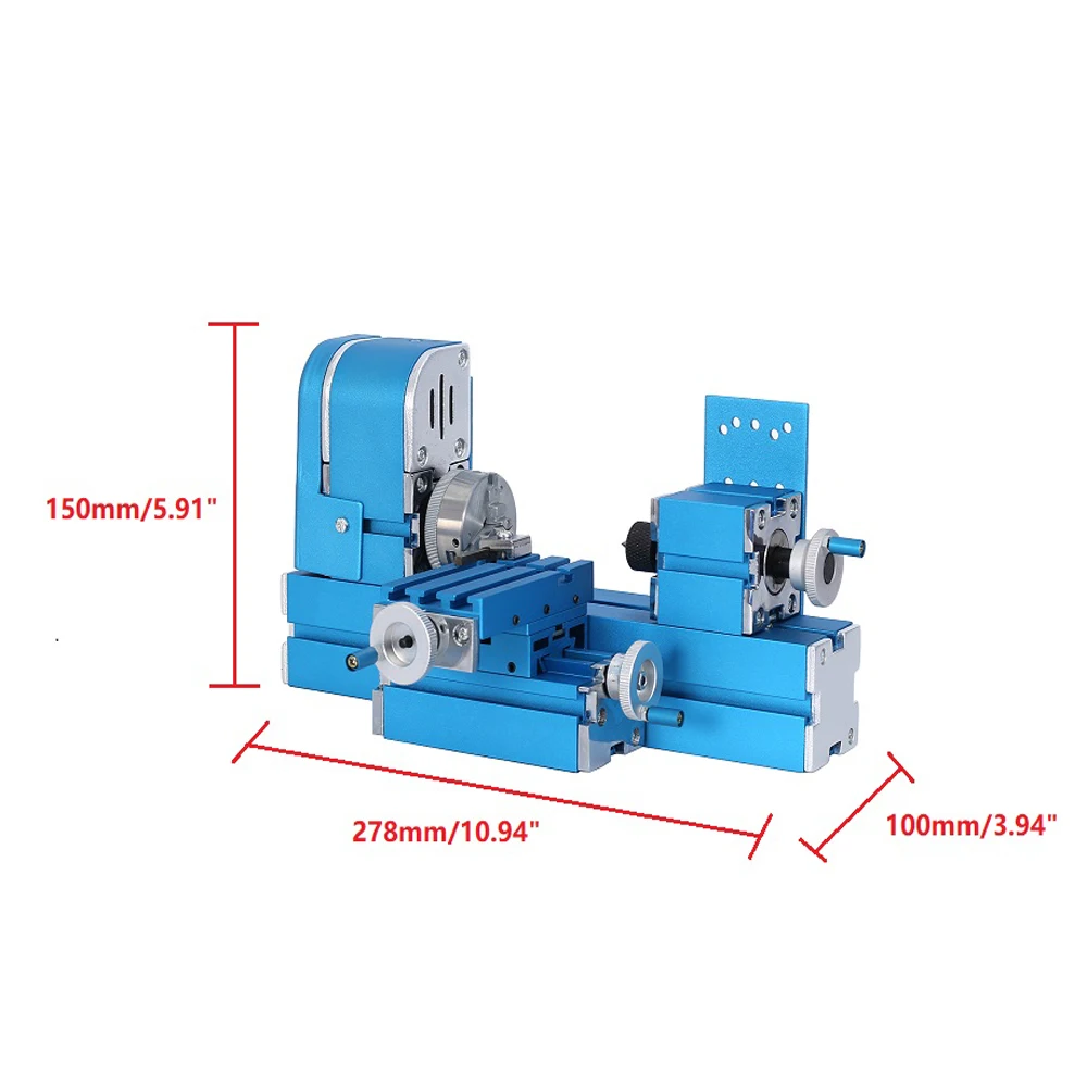 DIY BigPower Mini Metal Rotating Lathe, 24W 10000r/min Motor, Standardized Children Education Best Gift