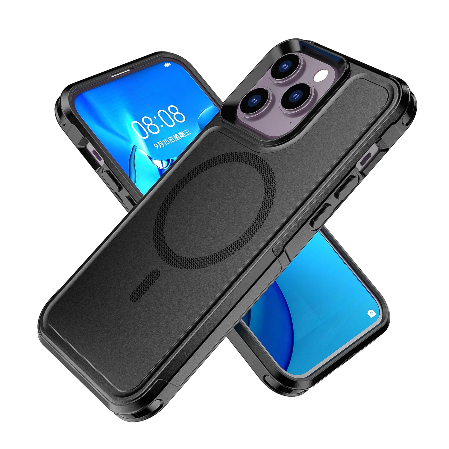 Magnetic Case for iPhone 14 13 Pro Max Case MIL-Grade Drop Tested & Compatible with MagSafe Back Anti-Fingerprint Anti-Scratch