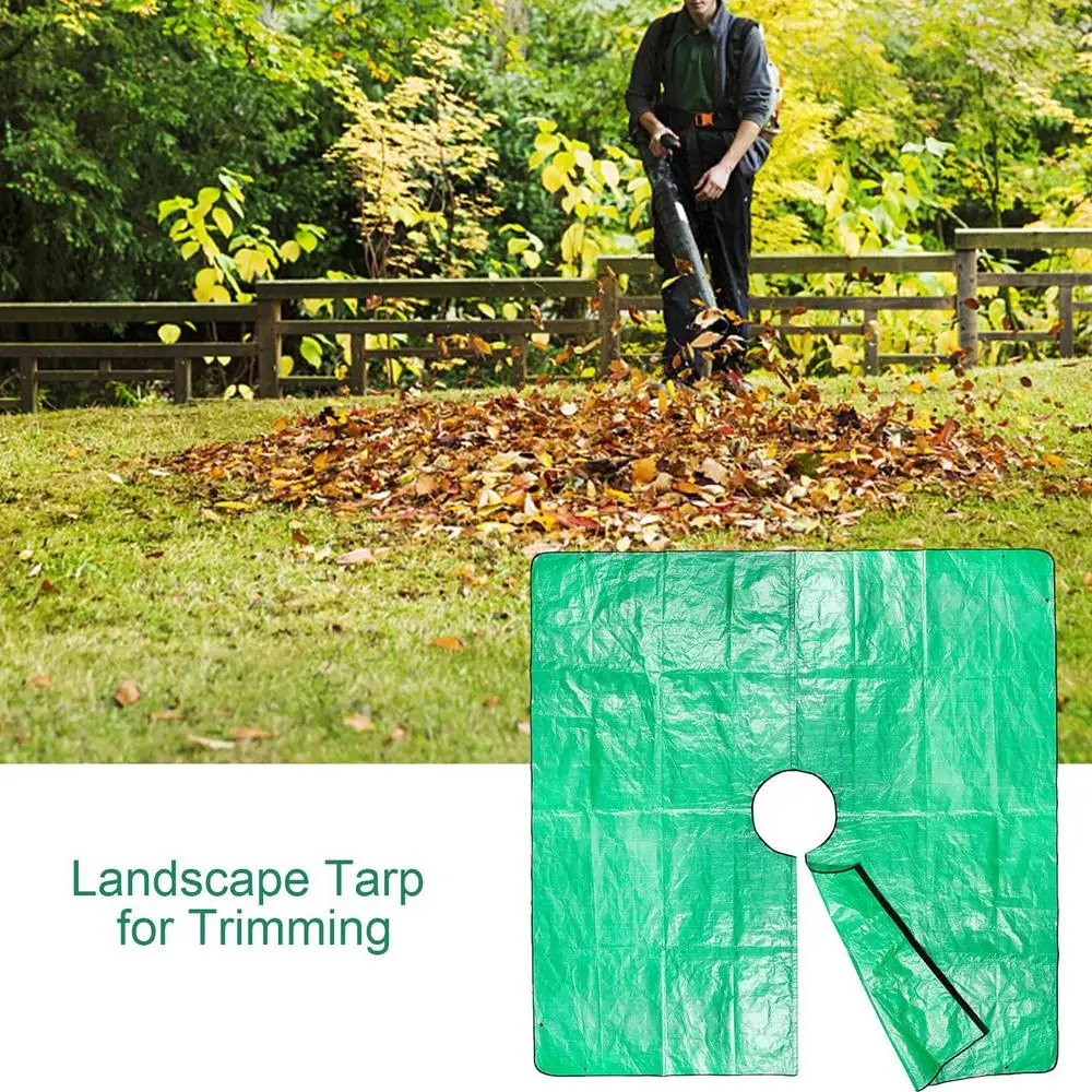 Bush Trimming Catcher Pruning Tarp With 12 Inches Hole And Corner Buckles Garden Tree Pruning Waterproof Tarp Four Corners