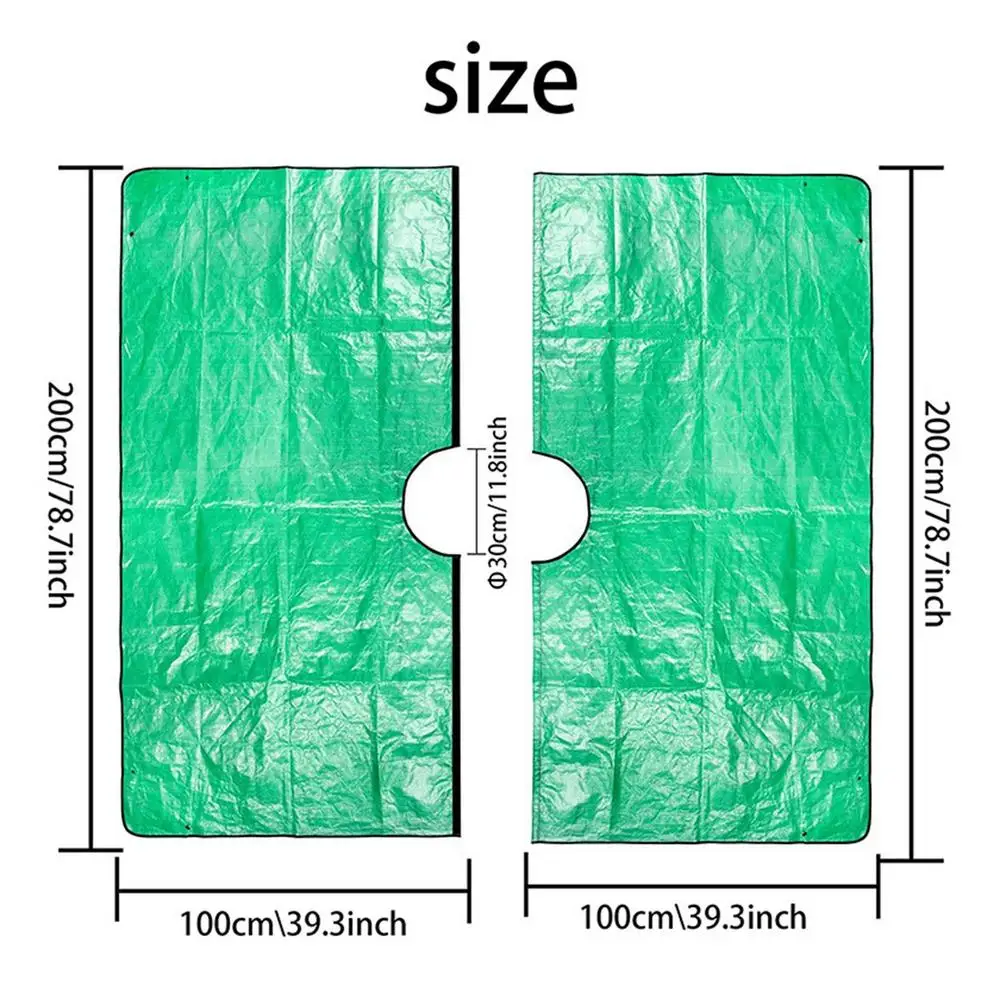 Bush Trimming Catcher Pruning Tarp With 12 Inches Hole And Corner Buckles Garden Tree Pruning Waterproof Tarp Four Corners