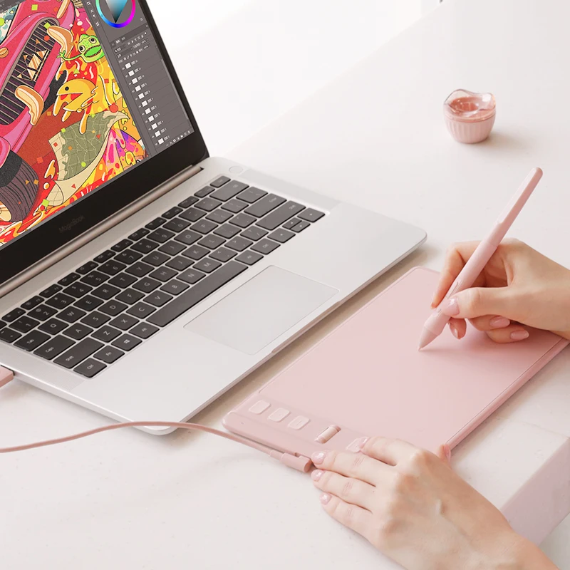 Multi-colored Graphics Tablets Huion Inspiroy 2 S/M/L Digital Tablet Professional Design Drawing Tablet Portable Signature Pad