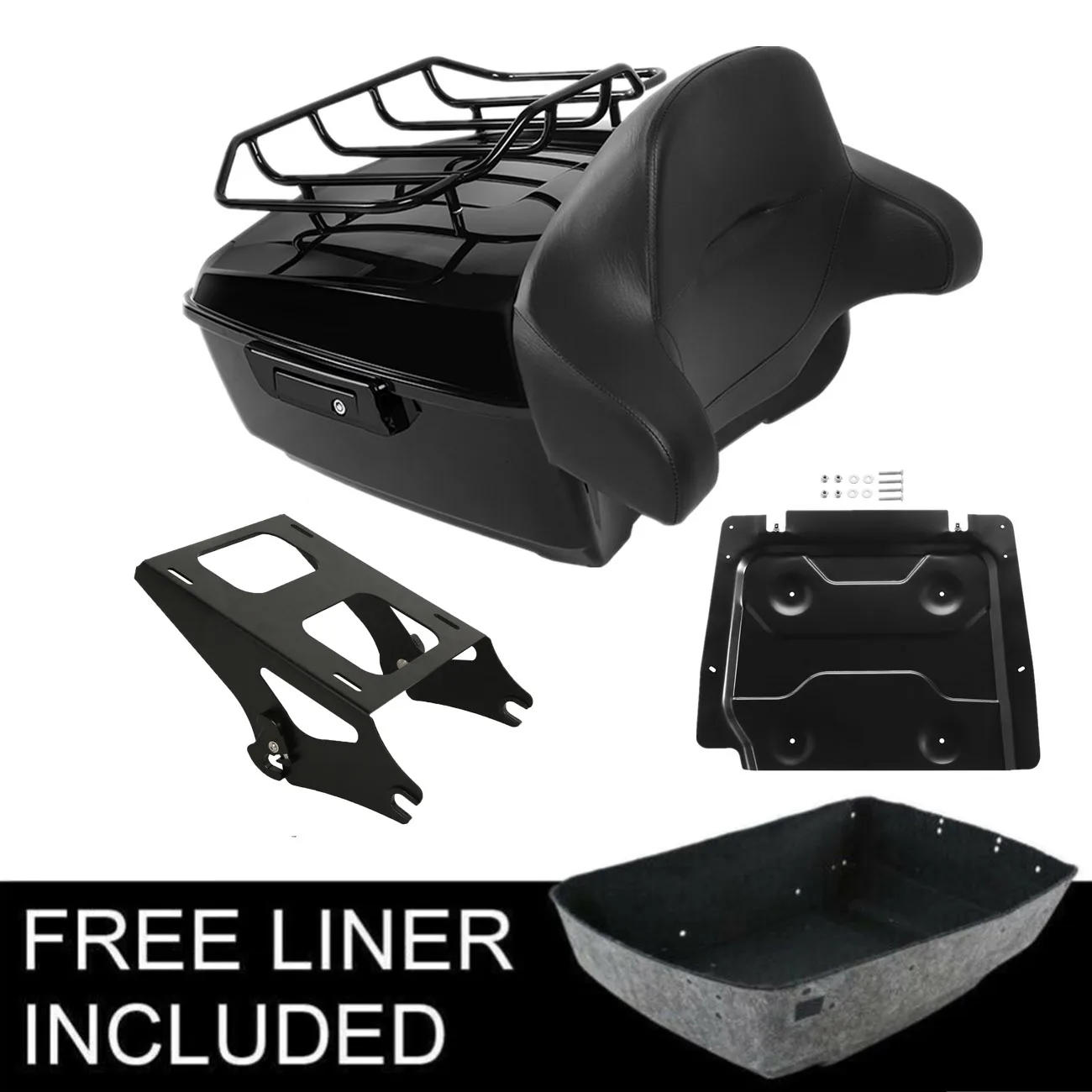 King Trunk 2 Up Mount Rack For Harley Street Glide Road King CVO Special 2014-2023 Motorcycle