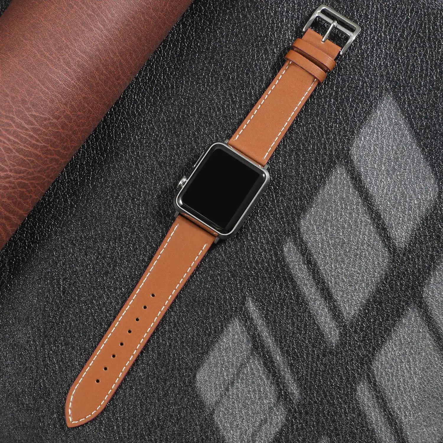 Leather strap for Apple watch band 45mm 41mm 44mm 40mm 38mm 42mm Single tour watchband bracelet correa iwatch series 7 5 4 6 se
