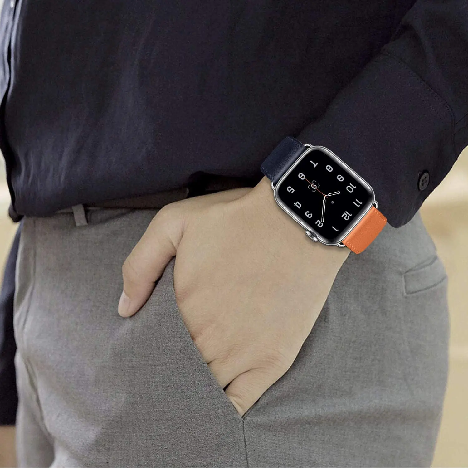 Leather strap for Apple watch band 45mm 41mm 44mm 40mm 38mm 42mm Single tour watchband bracelet correa iwatch series 7 5 4 6 se