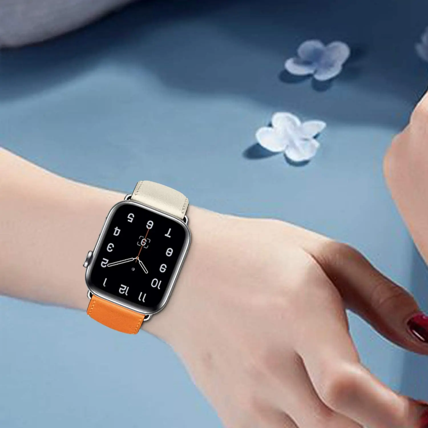 Leather strap for Apple watch band 45mm 41mm 44mm 40mm 38mm 42mm Single tour watchband bracelet correa iwatch series 7 5 4 6 se