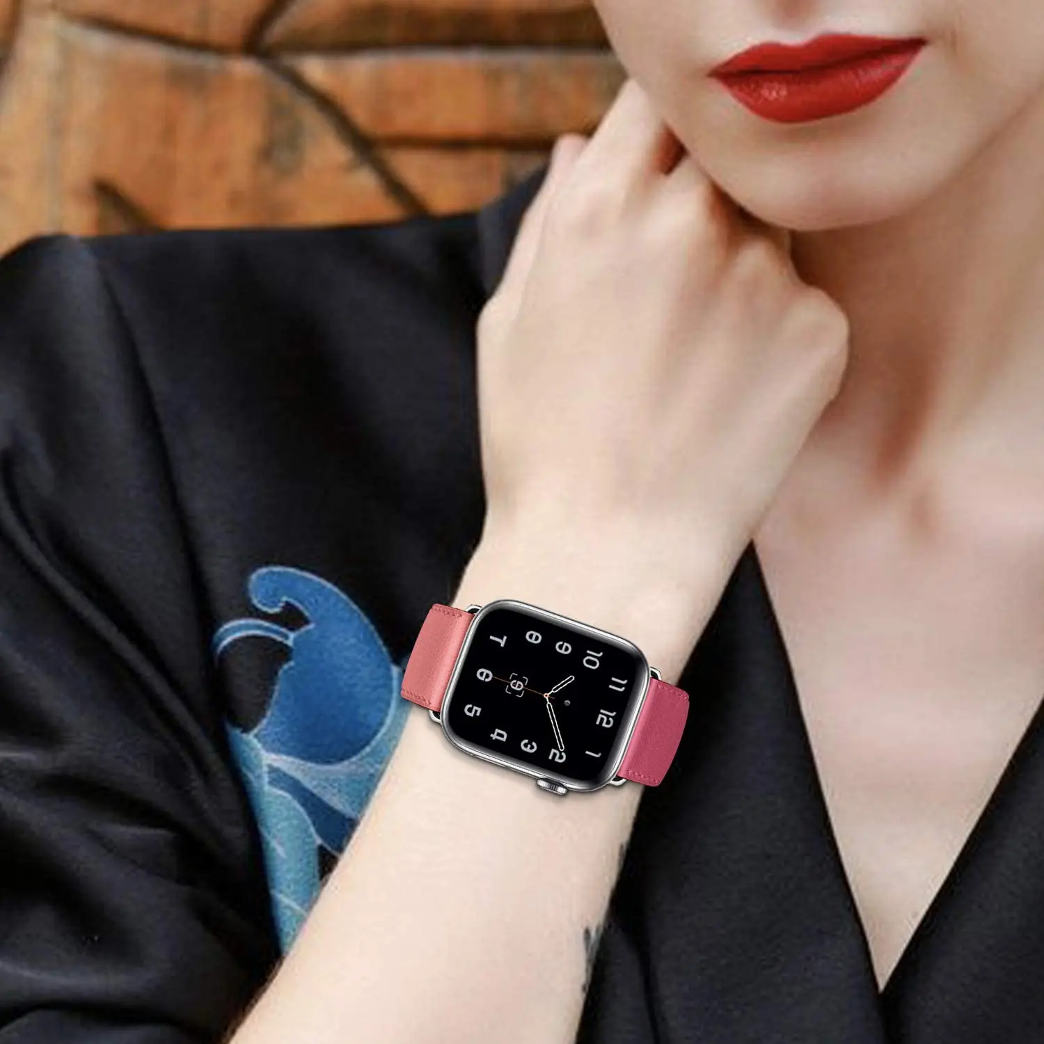 Leather strap for Apple watch band 45mm 41mm 44mm 40mm 38mm 42mm Single tour watchband bracelet correa iwatch series 7 5 4 6 se