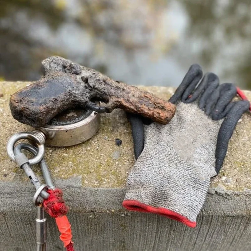 160KG*2 Strong Neodymium Magnet Double Side Search Magnetic Super Power Salvage Fishing Magnet with Searching Rope