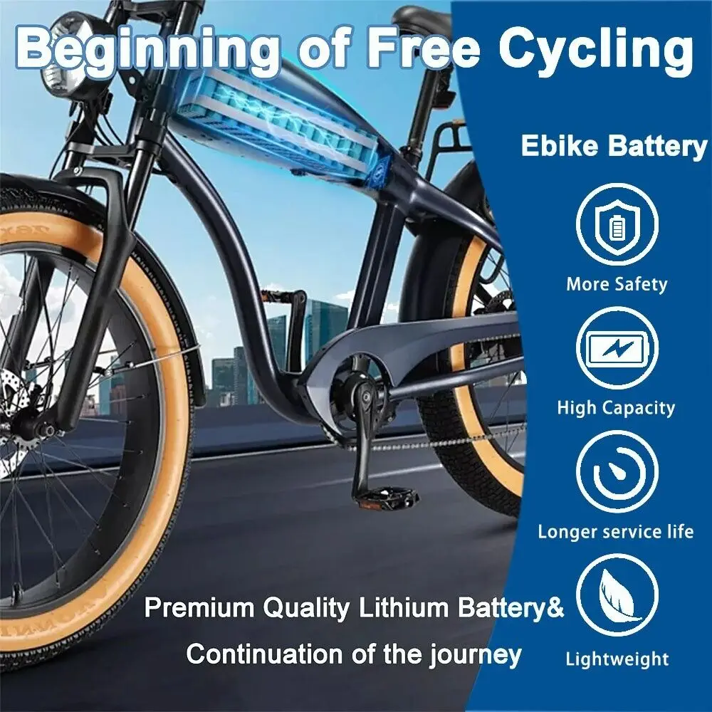 Ship from US 60V 20Ah 30Ah Electric Bike Li ion Battery Pack for 500W~3000W High Power Bicycle Scooter Motorcycle with 5A Charge