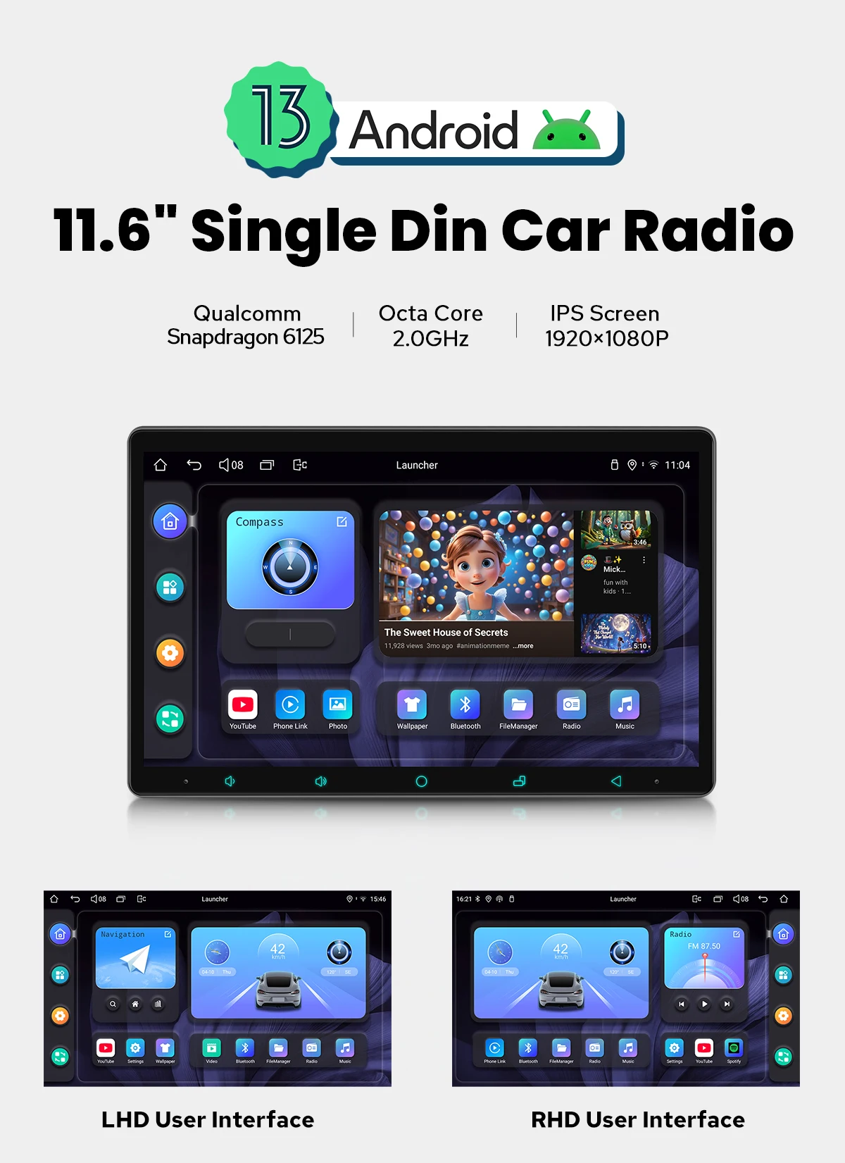 2025 Upgraded Newest Car Radio Stereo Multimedia Player Wireless Android Auto Apple CarPlay Ships from EU/US Warehouse