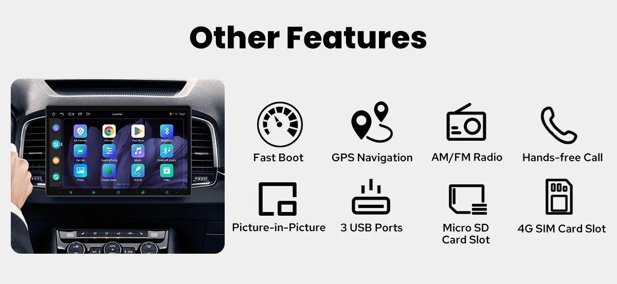 2025 Upgraded Newest Car Radio Stereo Multimedia Player Wireless Android Auto Apple CarPlay Ships from EU/US Warehouse