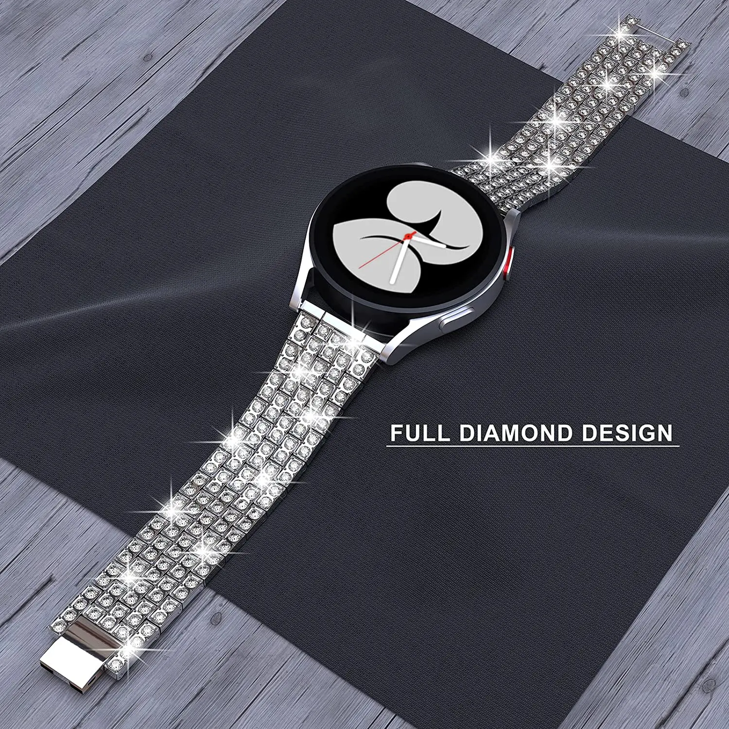 20mm 22mm Band for Samsung Galaxy Watch 4/Classic/46mm/42mm/active 2 Gear s3 Metal Diamond bracelet Galaxy watch 5 5 pro strap