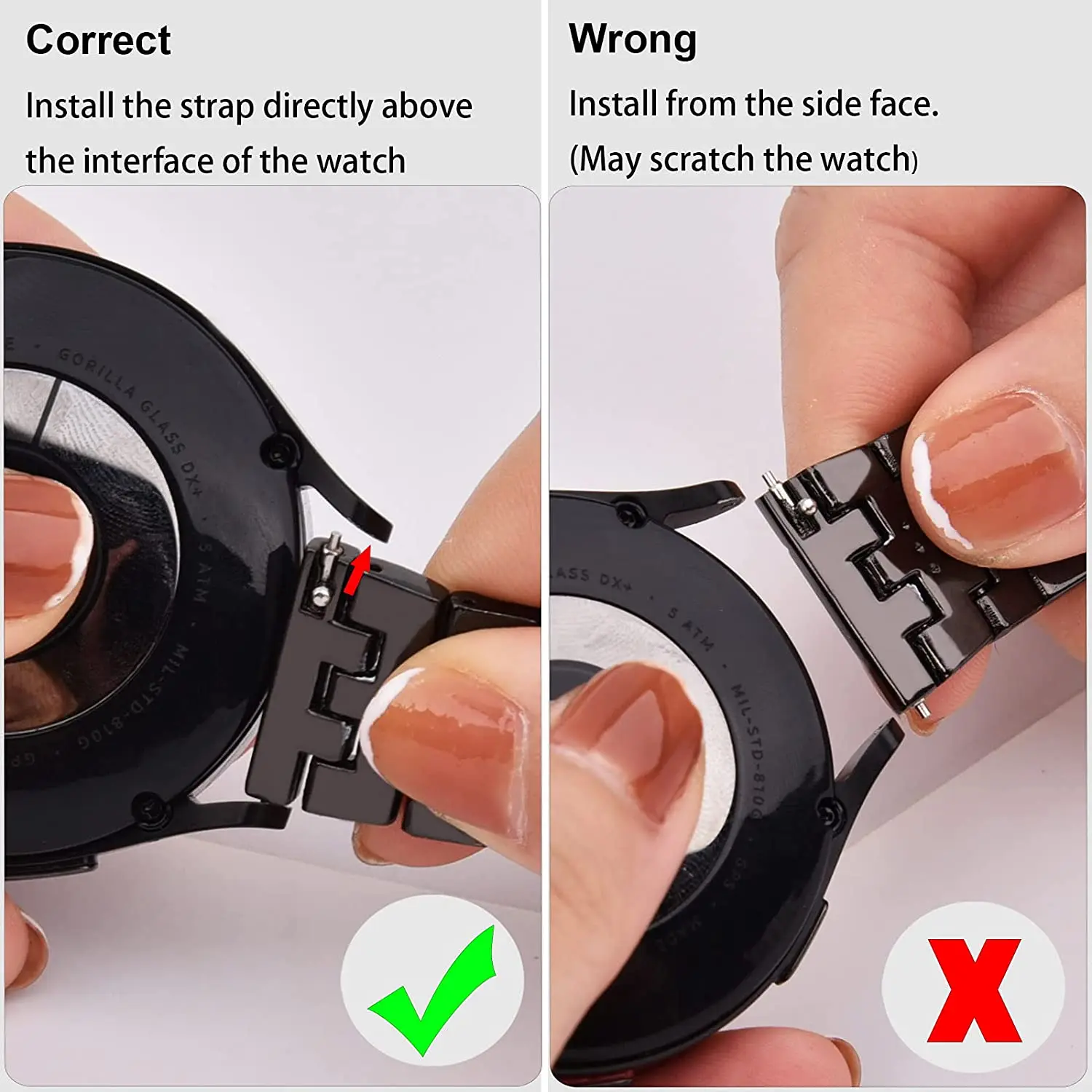 20mm 22mm Band for Samsung Galaxy Watch 4/Classic/46mm/42mm/active 2 Gear s3 Metal Diamond bracelet Galaxy watch 5 5 pro strap