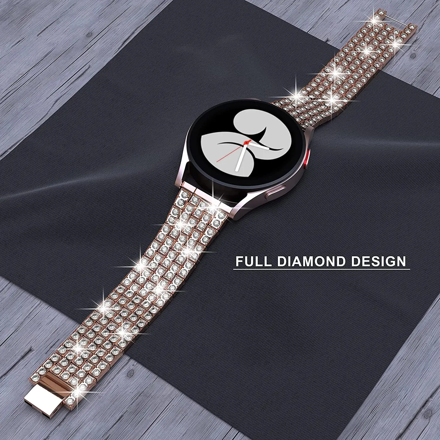 20mm 22mm Band for Samsung Galaxy Watch 4/Classic/46mm/42mm/active 2 Gear s3 Metal Diamond bracelet Galaxy watch 5 5 pro strap