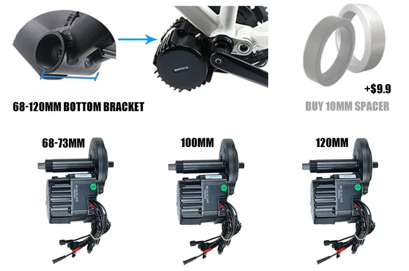 Bafang Motor BBSHD 52V 1000W BBS02B 750W 48V 500W BBS01B 350W 250W 36V BBS01 BBS02 BBS03 Mid Drive Motor 8FUN