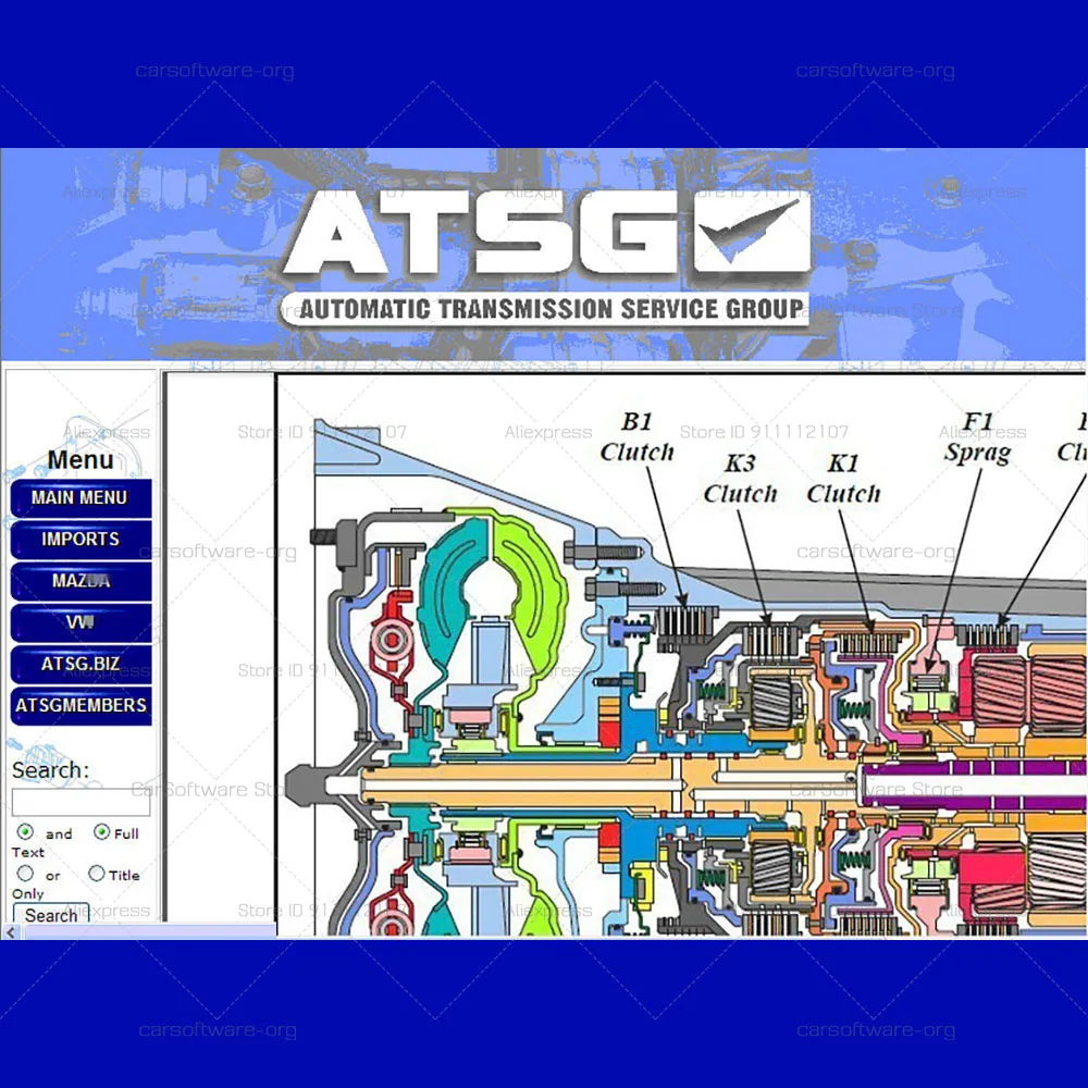 Hot Sale ATSG 2017 Auto Repair Software Automatic Transmissions Service Group Repair Information Atsg Manual Diagnosis