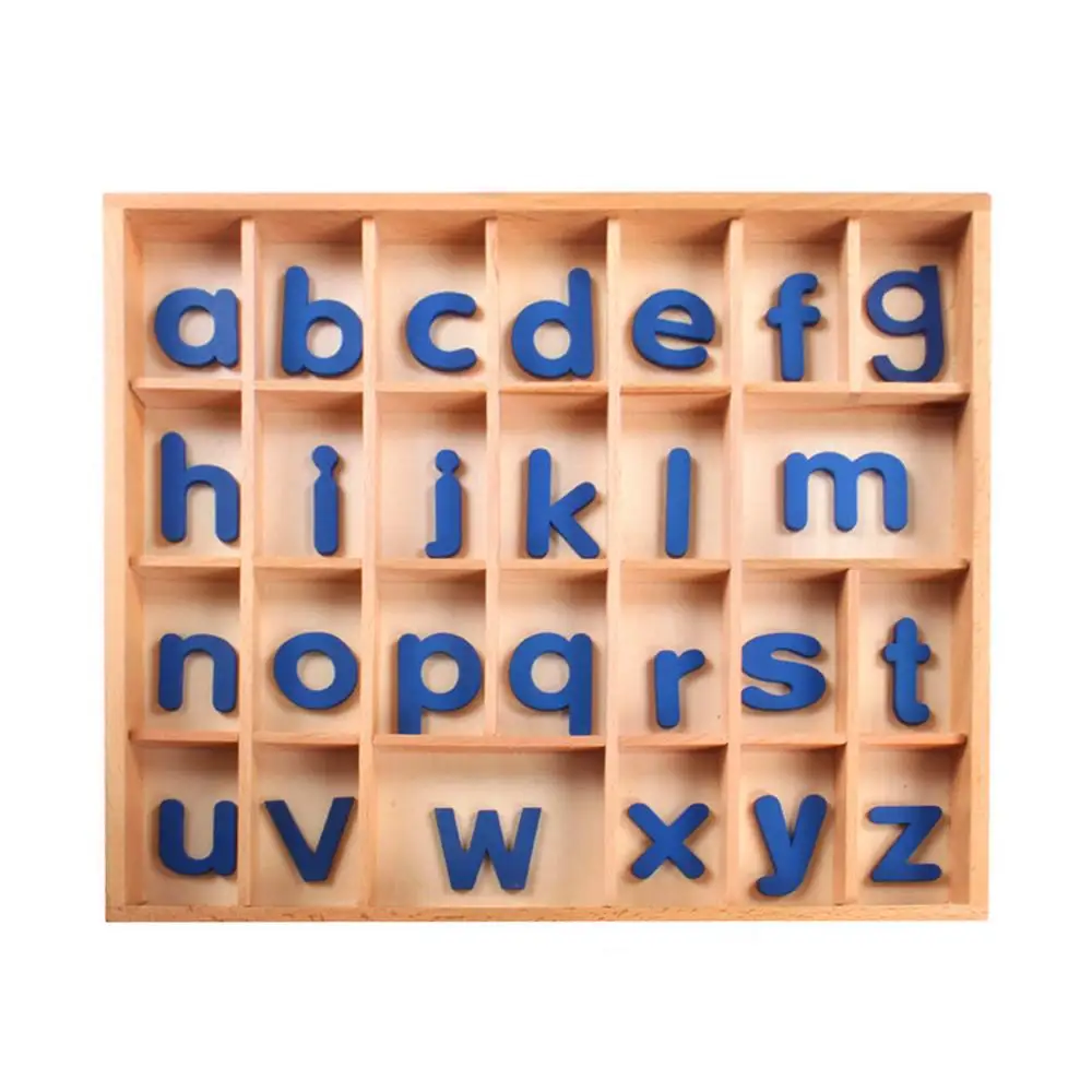 Kids Montessori Language Toys Wooden Movable Alphabet Preschool Early Learning Educational Toys