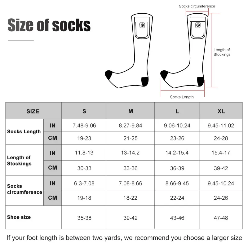 Savior Winter Heated Socks Rechargeable Electric Heated Ski Sock Women Men Thermos Snowboards Stocking Heating Foot Warmer NEW