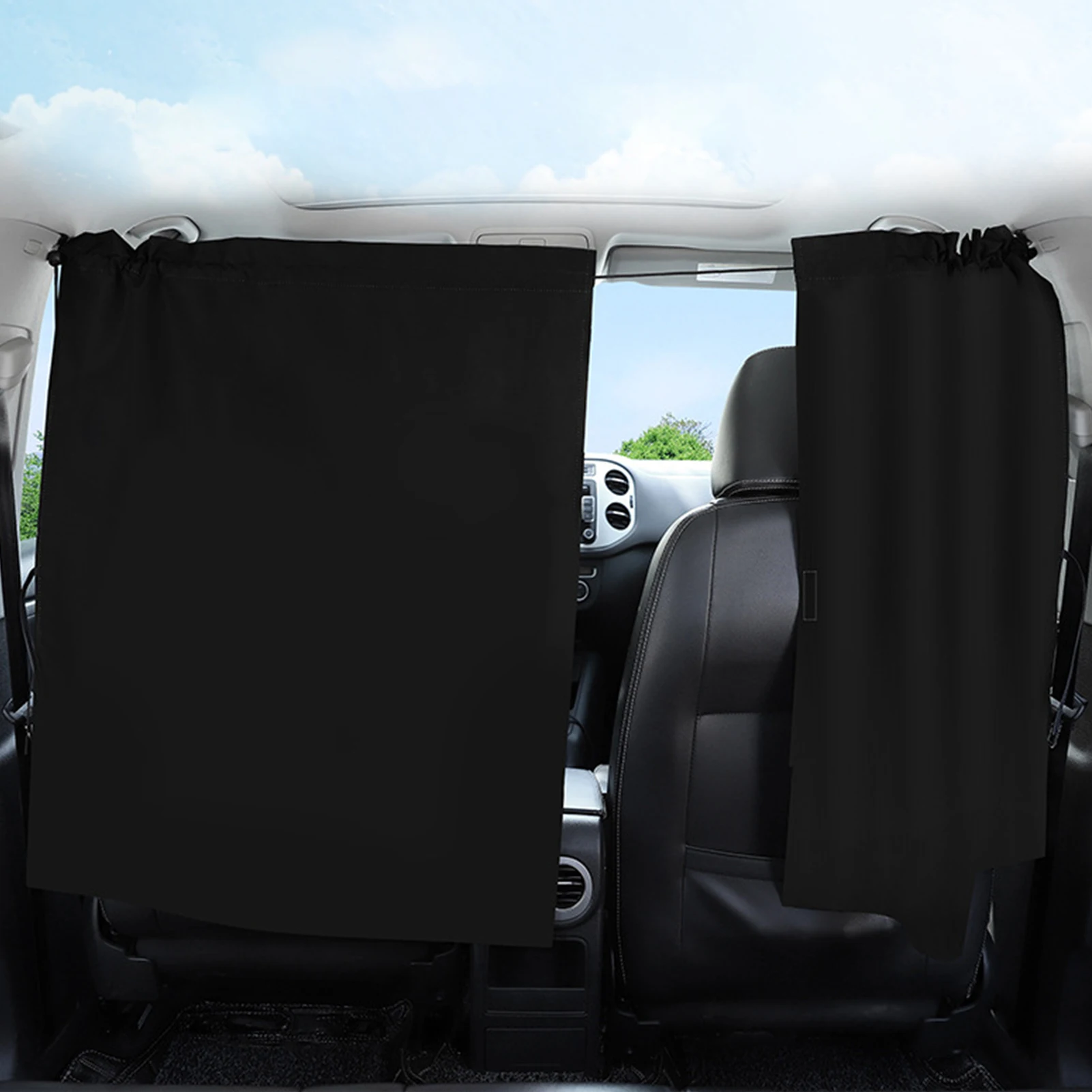 Car Privacy Curtains Auto Isolation Curtain Car Window Shades Curtain Divider Privacy Blackout Curtain For Automotive Interior