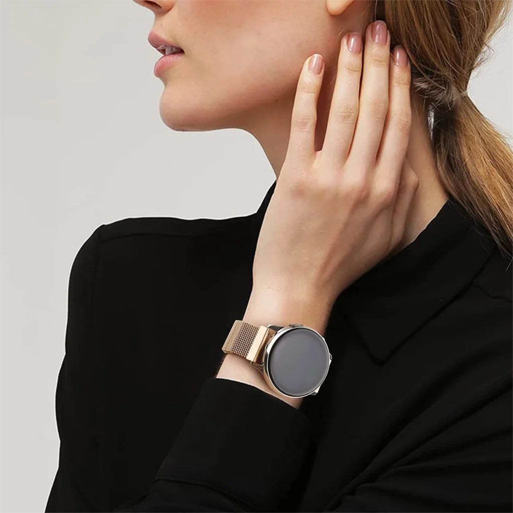 20mm 22mm Milanese band For Amazfit GTR/GTS-4-3-2-2e-Mini-Pro/stratos 2 Metal Magnetic Loop Bracelet Amazfit bip-U-S-3-Pro strap