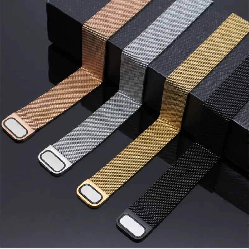 20mm 22mm Milanese band For Amazfit GTR/GTS-4-3-2-2e-Mini-Pro/stratos 2 Metal Magnetic Loop Bracelet Amazfit bip-U-S-3-Pro strap