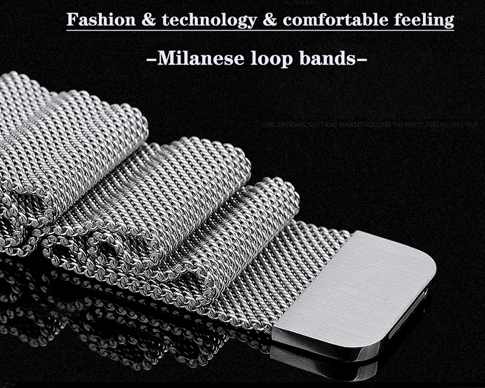 20mm 22mm Milanese band For Amazfit GTR/GTS-4-3-2-2e-Mini-Pro/stratos 2 Metal Magnetic Loop Bracelet Amazfit bip-U-S-3-Pro strap