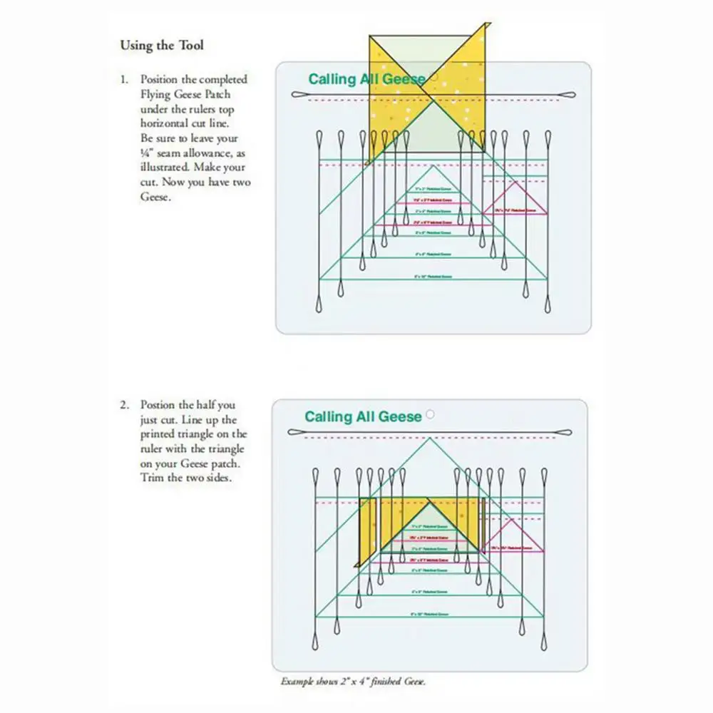 Flying Geese Trim Cutting Ruler Strong Acrylic Quilting Ruler For Easy Precision Cutting Fabric Paper Essential Trim Tool Rulers