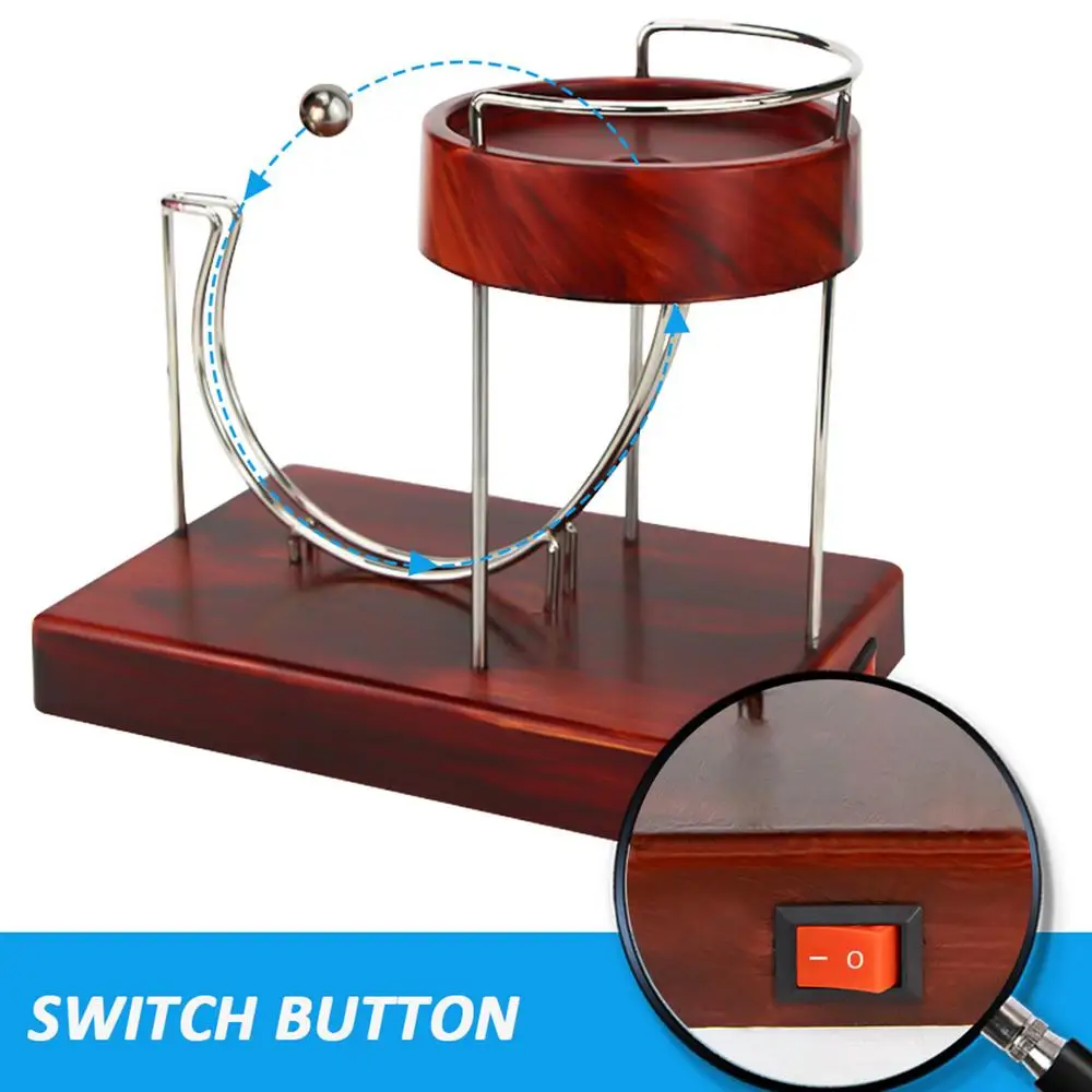 Perpetual Motion Machine Kinetic Art Wooden Sculpture Perpetual Motion Rolling Ball Perpetual Marble Motion Machine for Child's