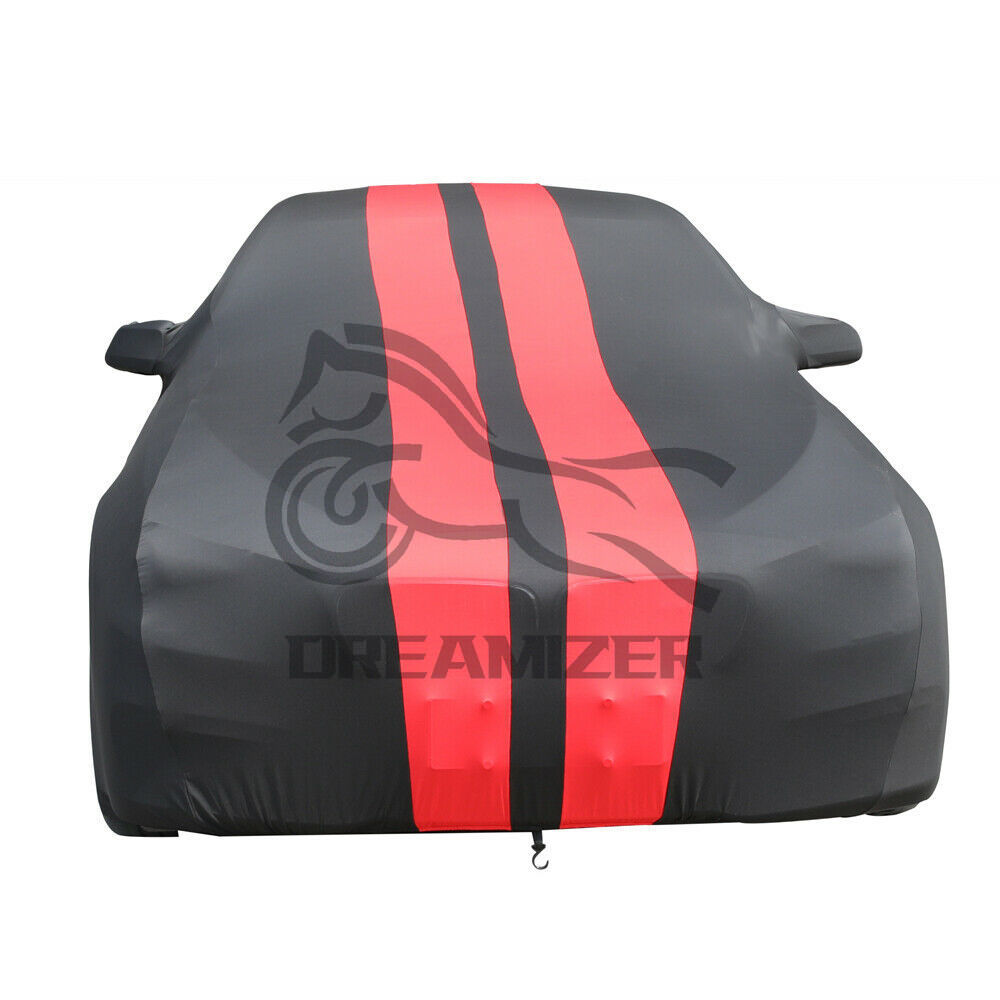 Universal For Ford Mustang Shelby GT500 Satin Stretch Indoor Car Cover Dustproof Custom Indoor Protection Car Case Cover