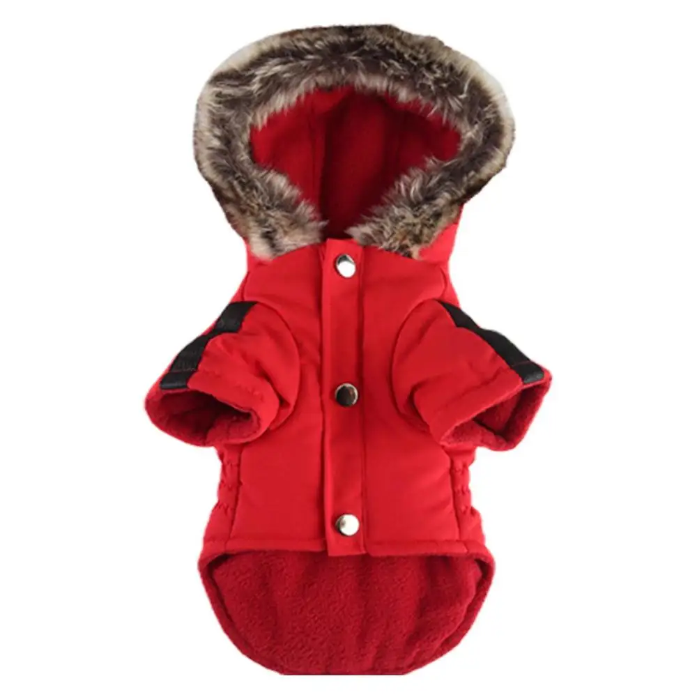 Cat Dog Doggie Down Jacket Hoodie Coat Pet Clothes Warm Clothing For Small Dogs Winter Thick Padded Warm Coat Vest Clothes For