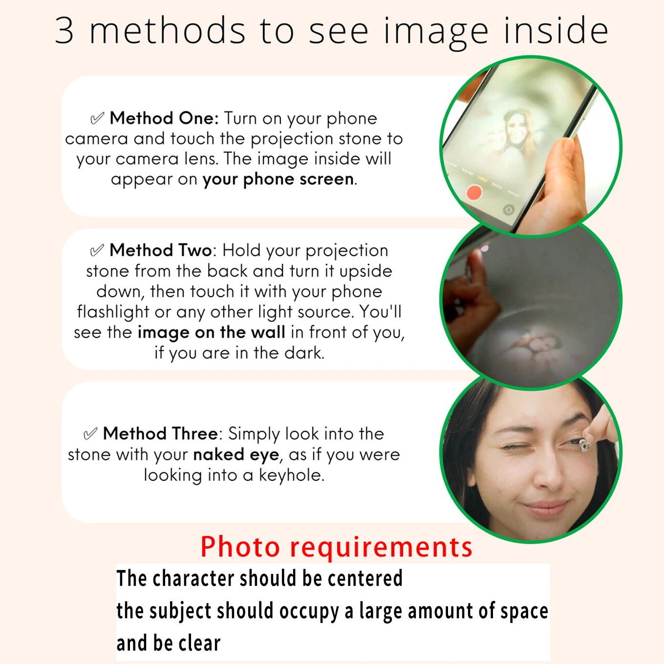 Custom Natural Stone Bracelet Personalized Photo Projection Bracelet Custom Stainless Steel Projection Bracelets Memory Jewelry