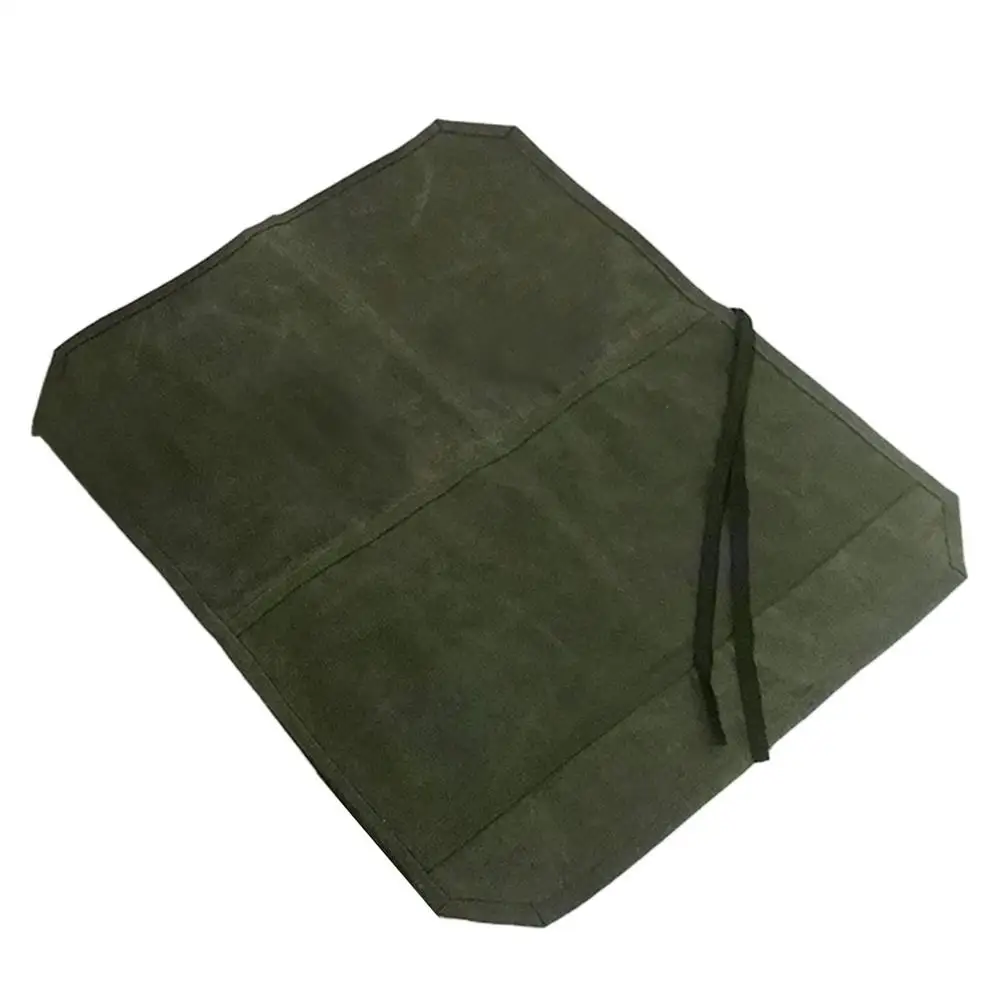 Roll Up Knives Bag Waxed Canvas Cutlery Knives Holders Protectors 7 Slots Durable Canvas Chef Knives Roll Bag Canvas Knifes