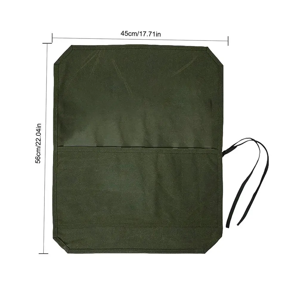 Roll Up Knives Bag Waxed Canvas Cutlery Knives Holders Protectors 7 Slots Durable Canvas Chef Knives Roll Bag Canvas Knifes