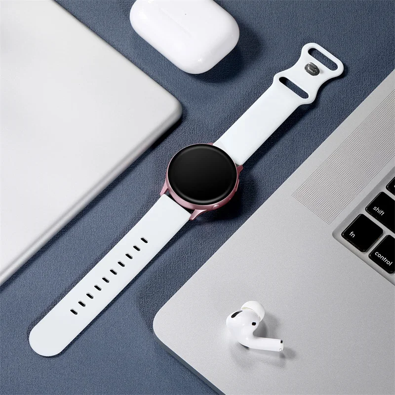 Sport band For Samsung Galaxy watch 6/5/pro/4/Active2 20mm silicone Huawei gt 2-3 bracelet galaxy watch 6 Classic 47/43mm strap