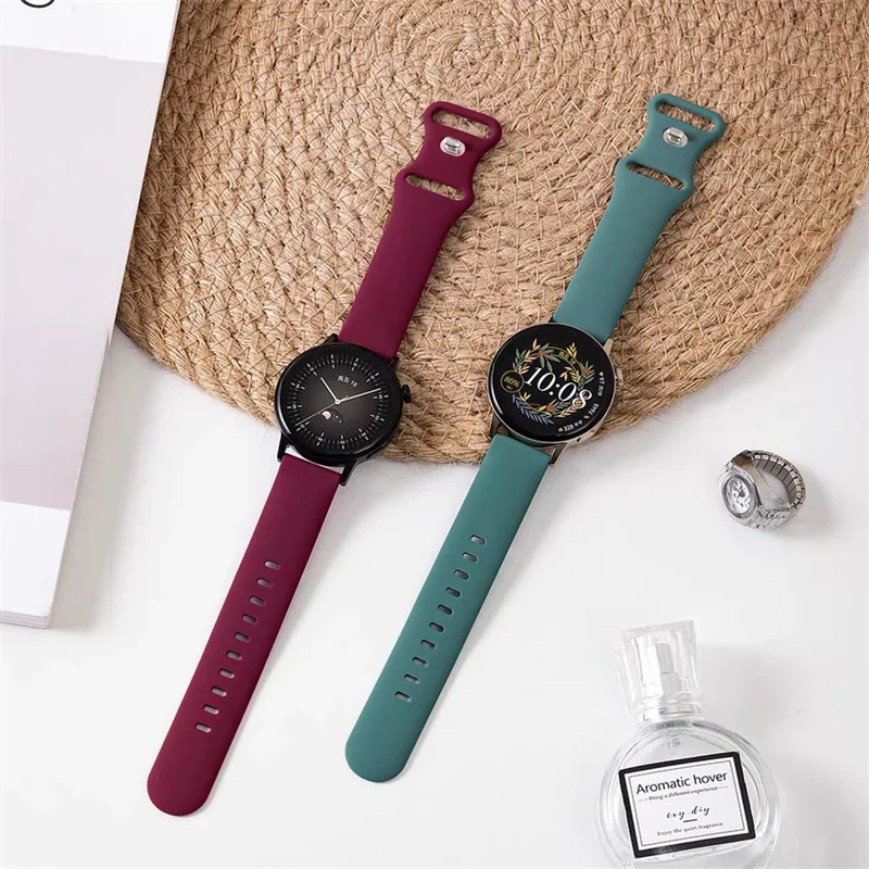 Sport band For Samsung Galaxy watch 6/5/pro/4/Active2 20mm silicone Huawei gt 2-3 bracelet galaxy watch 6 Classic 47/43mm strap