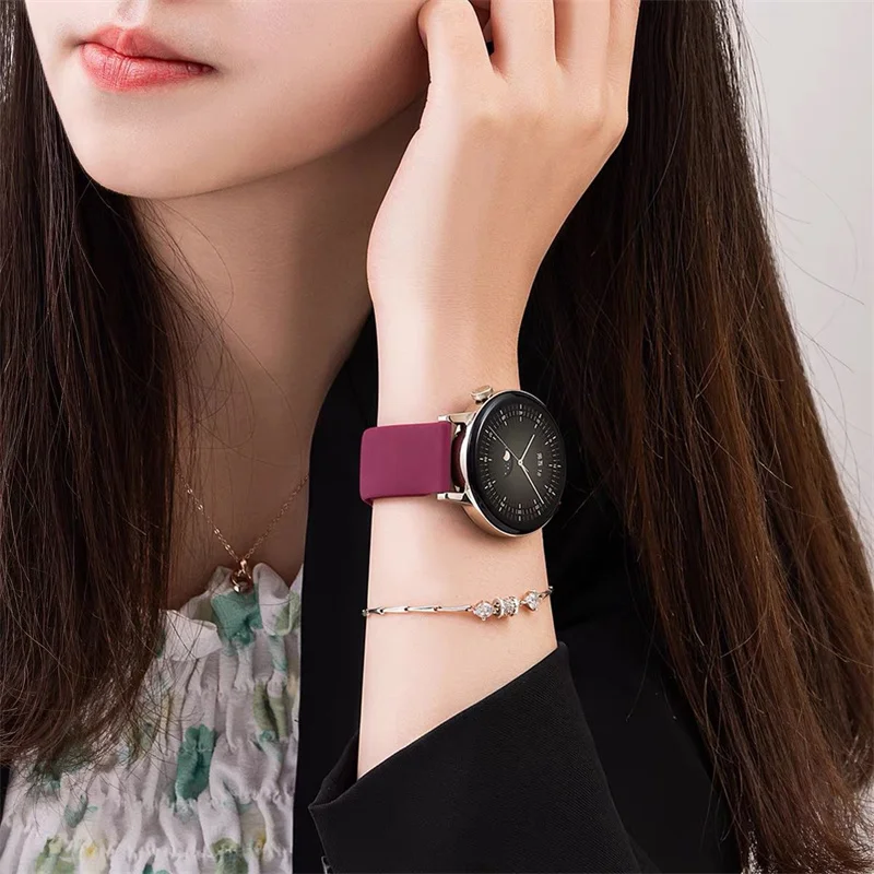 Sport band For Samsung Galaxy watch 6/5/pro/4/Active2 20mm silicone Huawei gt 2-3 bracelet galaxy watch 6 Classic 47/43mm strap