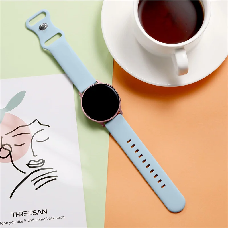 Sport band For Samsung Galaxy watch 6/5/pro/4/Active2 20mm silicone Huawei gt 2-3 bracelet galaxy watch 6 Classic 47/43mm strap